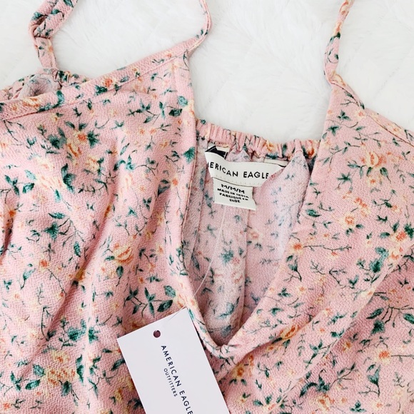 AE // NWT blush floral peplum cami - Picture 8 of 10